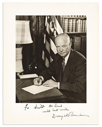 EISENHOWER, DWIGHT D. Three items, each Signed and Inscribed, Dwight D. Eisenhower or D.E., two as President, to U.S. Ambassador to